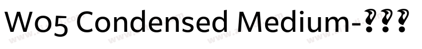 W05 Condensed Medium字体转换
